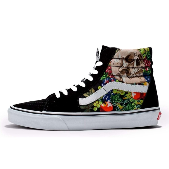 VANS Sk8-Hi High Fruit Skull sneakers women's 5.5/ men's 4 - Picture 2 of 12